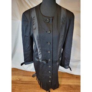 Adele Simpson Vintage Brown 100% Wool Career Dress Size 10